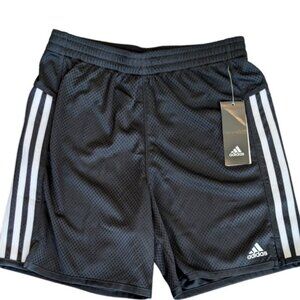 ADIDAS ~ Girl's 3-Stripes Mesh Basketball Shorts ~ Black XL 16